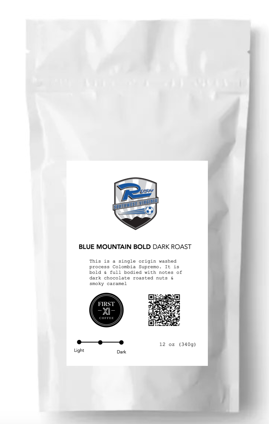 Blue Mountain Bold Dark Roast SWVA Rush Soccer Club
