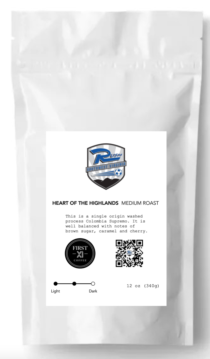 Heart Of The Highlands Medium Roast SWVA Rush Soccer Club
